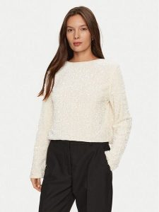 ONLY Bluzka Lanika 15339412 Écru Regular Fit. Bluzki ONLY, l, bez wzorów, z syntetyku, bez kołnierzyka, bez ramiączek. Za 139,99 zł.