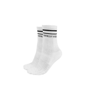 Skarpetki z okrągłym dekoltem - Biały - EU 39-42. Białe skarpetki GORILLA WEAR, bez wzorów. Za 90,00 zł.