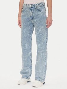 HUGO Jeansy Elyah_B 50534771 Niebieski Straight Fit. Niebieskie jeansy Hugo, bez wzorów, z bawełny. Za 359,99 zł.