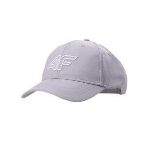 Czapka z daszkiem 4F. Szare czapki 4f, bez wzorów. Za 83,99 zł.