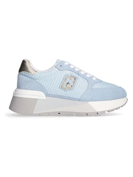 Liu Jo Sneakersy w kolorze błękitno-złotym rozmiar: 36. Niebieskie trampki Liu Jo, bez wzorów, z materiału, bez zapięcia. Za 319,95 zł.