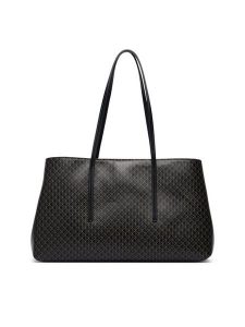 Calvin Klein Torebka Emblem Aop Medium Work Tote LV04F3786G Czarny. Czarne torebki klasyczne Calvin Klein, bez wzorów, ze skóry, bez dodatków. Za 649,99 zł.