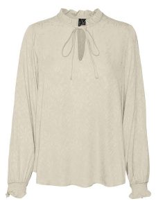Vero Moda Bluzka w kolorze beżowym rozmiar: S. Brązowe bluzki Vero Moda, s, bez wzorów, z wiskozy, bez kołnierzyka, bez ramiączek. Za 52,67 zł.