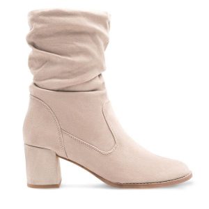 Botki Clara Barson. Szare botki Clara Barson, bez wzorów, bez obcasa, na słupku, bez zapięcia. Za 119,99 zł.