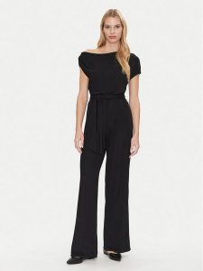 Guess Kombinezon W5GD89 KCTB0 Czarny Regular Fit. Czarne kombinezony Guess, m, z aplikacjami, z wiskozy, bez kołnierzyka, bez ramiączek. Za 359,99 zł.