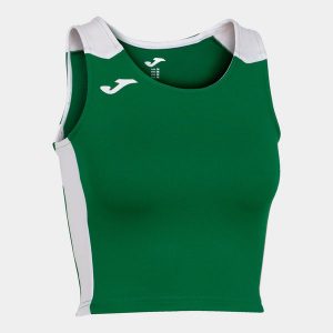 Tank top do biegania damski Joma Record II Crop top. Białe topy JOMA, s, bez wzorów, sportowe, bez kołnierzyka, bez ramiączek. Za 129,00 zł.