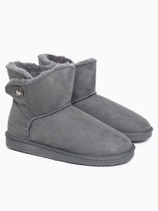 ISLAND BOOT Botki zimowe "Catalina" w kolorze szarym rozmiar: 36. Szare botki Island Boot, na zimę, bez wzorów, bez obcasa, bez zapięcia. Za 109,52 zł.