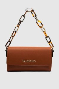 VALENTINO Brązowa torebka Bercy. Brązowe torebki klasyczne Valentino by Mario Valentino, bez wzorów, bez dodatków. W wyprzedaży za 499,99 zł.