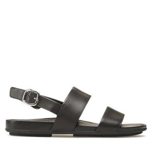 Sandały FitFlop. Czarne sandały FitFlop, bez wzorów, bez obcasa, na płaskiej podeszwie, bez zapięcia. Za 369,99 zł.