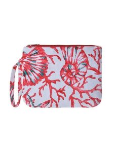 BLE Kosmetyczka w kolorze czerwono-białym - 24 x 19 x 6 cm rozmiar: onesize. Białe kosmetyczki BLE, bez wzorów, z materiału. Za 19,45 zł.