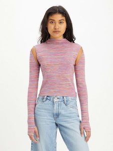 Levi´s Sweter w kolorze jasnoróżowym rozmiar: L. Różowe swetry oversize l, bez wzorów, bez ramiączek. Za 118,56 zł.