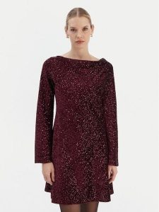 Rinascimento Sukienka koktajlowa CFC0126781003 Bordowy Regular Fit. Czerwone sukienki Rinascimento, xl, bez wzorów, z syntetyku, wizytowe, bez kołnierzyka, bez ramiączek. Za 619,99 zł.