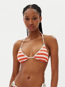 Tommy Hilfiger Góra od bikini UW0UW05901 Pomarańczowy. Brązowe bikini TOMMY HILFIGER, bez wzorów, z syntetyku. Za 129,99 zł.