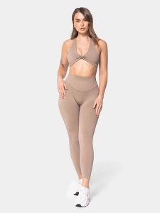 Carpatree Legginsy sportowe "Accolade" w kolorze beżowym rozmiar: S. Brązowe legginsy Carpatree, s, bez wzorów, z podwyższonym stanem, outdoorowe. Za 97,28 zł.