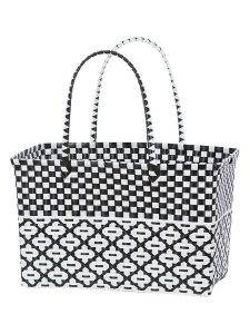 Overbeck and Friends Shopper bag "Jacky" w kolorze czarno-białym - 43 x 28 x 23 cm rozmiar: onesize. Białe shopper bag Overbeck and Friends, bez wzorów, z materiału, na ramię, bez dodatków. Za 184,46 zł.