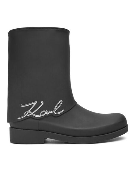 KARL LAGERFELD Kalosze Kalosh KL47064 Czarny. Czarne kalosze KARL LAGERFELD, bez wzorów, z gumy. Za 471,99 zł.