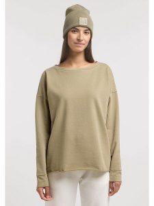 ELBSAND Bluza "Riane" w kolorze szarobrązowym rozmiar: S. Brązowe bluzy ELBSAND, s, bez wzorów, bez kaptura. Za 131,74 zł.