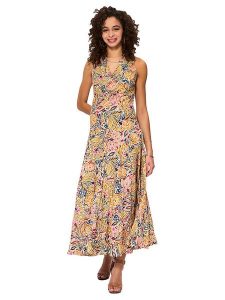 Aller Simplement Sukienka ze wzorem rozmiar: 42. Sukienki Aller Simplement, bez wzorów, z bawełny, klasyczne, bez kołnierzyka, bez ramiączek, maxi. Za 100,99 zł.