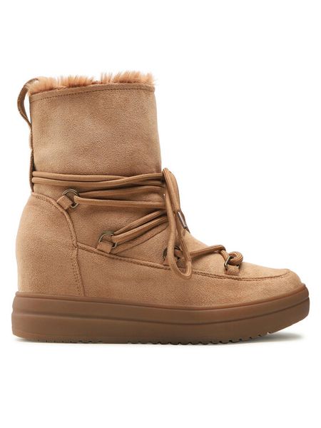 Jenny Fairy Botki WS5829-03 Brązowy. Brązowe botki Jenny Fairy, bez wzorów, z materiału, bez obcasa, na koturnie, bez zapięcia. Za 143,99 zł.