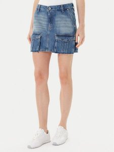 Karl Lagerfeld Jeans Spódnica jeansowa A3W12008 Niebieski Regular Fit. Niebieskie spódnice Karl Lagerfeld Jeans, s, bez wzorów, z bawełny. Za 399,99 zł.