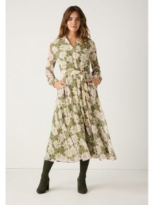 More & More Sukienka w kolorze kremowo-oliwkowym rozmiar: 40. Zielone sukienki More & More, bez wzorów, z tkaniny, bez kołnierzyka, bez ramiączek, maxi. Za 319,13 zł.
