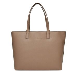 Torebka Tommy Hilfiger. Brązowe torebki klasyczne TOMMY HILFIGER, bez wzorów, bez dodatków. Za 419,99 zł.