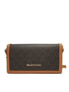 Valentino Torebka Lady Re VBS8GT14 Brązowy. Brązowe listonoszki Valentino, bez wzorów, ze skóry, bez dodatków. Za 259,99 zł.