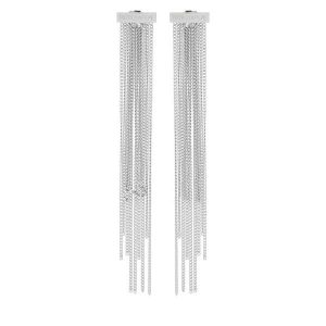 Kolczyki Patrizia Pepe. Szare kolczyki Patrizia Pepe, srebrne. Za 368,99 zł.