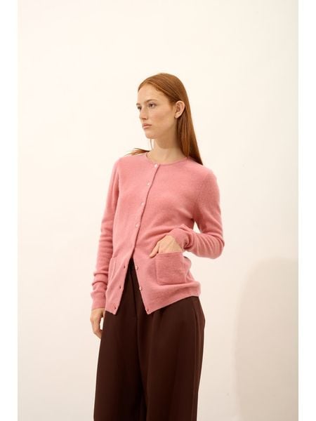 Just Cashmere Kaszmirowy kardigan "Katharine" w kolorze jasnoróżowym rozmiar: L. Różowe kardigany Just Cashmere, z kaszmiru. Za 171,28 zł.