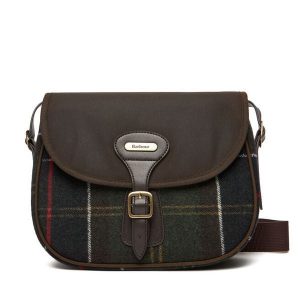 Torba Barbour. Zielone listonoszki Barbour, bez wzorów, bez dodatków. Za 449,99 zł.