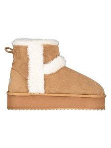 Geographical Norway Botki zimowe "Ocean" w kolorze jasnobrązowym rozmiar: 36. Brązowe botki Geographical Norway, na zimę, bez wzorów, z futra, bez obcasa, bez zapięcia. Za 92,42 zł.