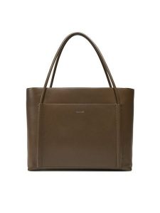 Calvin Klein Torebka Ck Linn Large Shopper K60K613109 Brązowy. Brązowe shopper bag Calvin Klein, bez wzorów, ze skóry, bez dodatków. Za 439,99 zł.