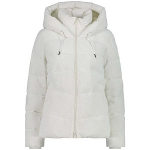 Kurtka puchowa damska CMP Fix Hood. Białe kurtki CMP, na zimę, xs, bez wzorów, z puchu, bez kaptura, narciarskie. Za 389,99 zł.