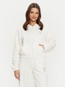 Guess Bluza V5RQ20 KC3D2 Écru Regular Fit. Bluzy Guess, m, z aplikacjami, z bawełny, bez kaptura. Za 299,99 zł.