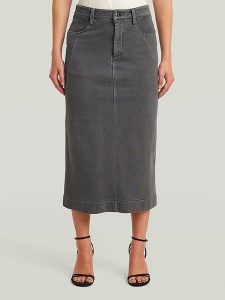 G-Star Spódnica dżinsowa w kolorze antracytowym rozmiar: M. Czarne spódnice G-Star, na co dzień, m, bez wzorów, z bawełny, retro, maxi. Za 224,95 zł.