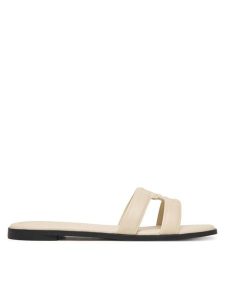 Tommy Hilfiger Klapki FW0FW08671 Écru. Klapki TOMMY HILFIGER, bez wzorów, ze skóry, bez obcasa. Za 449,99 zł.