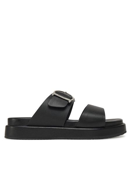 Barbour Klapki Adele LFO0761BK51 Czarny. Czarne klapki Barbour, bez wzorów, ze skóry, bez obcasa. Za 329,99 zł.