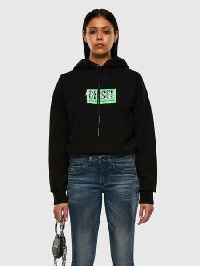 Diesel Clothes Bluza w kolorze czarnym rozmiar: XXS. Czarne bluzy Diesel Clothes, xxs, bez wzorów, z bawełny, z kapturem. Za 154,07 zł.