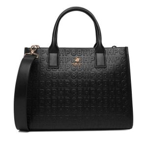 Torebka Beverly Hills Polo Club. Czarne kuferki Beverly Hills Polo Club, bez wzorów, bez dodatków. Za 349,99 zł.