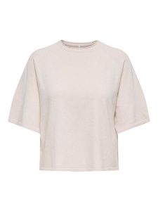ONLY Carmakoma Sweter w kolorze kremowym rozmiar: XS-40/42. Brązowe swetry oversize Only Carmakoma, s, bez wzorów, z materiału, bez ramiączek. Za 69,99 zł.