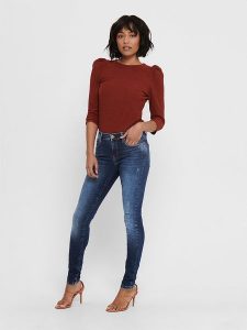 ONLY Dżinsy - Skinny fit - w kolorze granatowym rozmiar: W28/L30. Niebieskie jeansy ONLY, z aplikacjami, ze skóry. Za 109,78 zł.