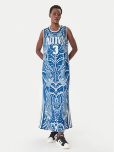 Adidas Sukienka codzienna Farm Rio Premium KD4621 Niebieski Slim Fit. Niebieskie kombinezony ADIDAS, na co dzień, xl, bez wzorów, z syntetyku, bez kołnierzyka, bez ramiączek, proste. Za 479,99 zł.