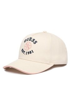 Guess Czapka z daszkiem V6RZ03 WO07T Beżowy. Brązowe czapki Guess, z aplikacjami, z bawełny. Za 133,99 zł.
