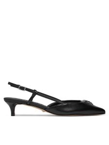 Guess Sandały Jesson FLPJES LEA05 Czarny. Czarne sandały Guess, z aplikacjami, ze skóry, bez obcasa, na słupku, bez zapięcia. Za 309,99 zł.