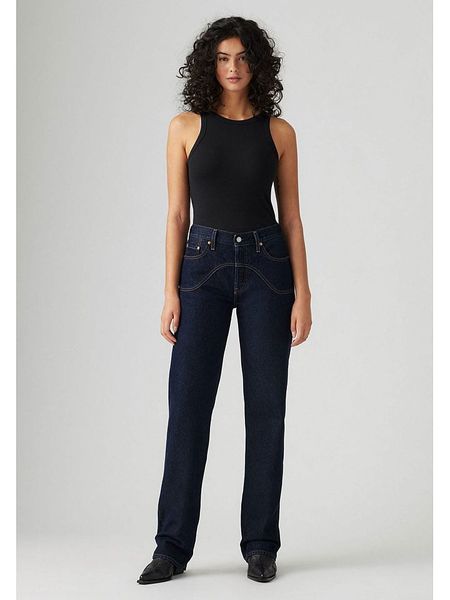 Levi's Dżinsy - Comfort fit - w kolorze granatowym rozmiar: W30/L32. Niebieskie jeansy Levi's®, z aplikacjami, z podwyższonym stanem. Za 262,29 zł.