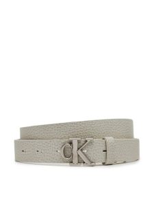 Calvin Klein Jeans Pasek Damski Monogram Placque Buckle 25Mm LV04K7003G Biały. Białe paski Calvin Klein Jeans, bez wzorów, z jeansu. Za 139,99 zł.