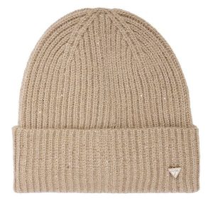 Czapka Guess. Brązowe czapki Guess, z aplikacjami. Za 139,99 zł.