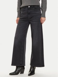 Guess Jeansy W4BA82 D5HD1 Czarny Wide Leg. Czarne jeansy Guess, z aplikacjami, z bawełny. Za 429,99 zł.