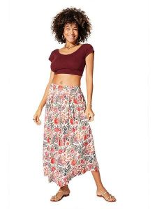 Aller Simplement Spódnica w kolorze kremowo-czerwonym rozmiar: 34/36. Brązowe spódnice Aller Simplement, bez wzorów, z wiskozy, klasyczne, maxi. Za 78,99 zł.