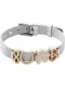 U.S. Polo Assn. Bransoletka z elementami ozdobnymi rozmiar: onesize. Szare bransoletki U.S. Polo Assn., z kryształem, pozłacane. Za 139,87 zł.